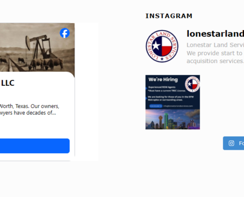 Lonestar Land Services Social Media